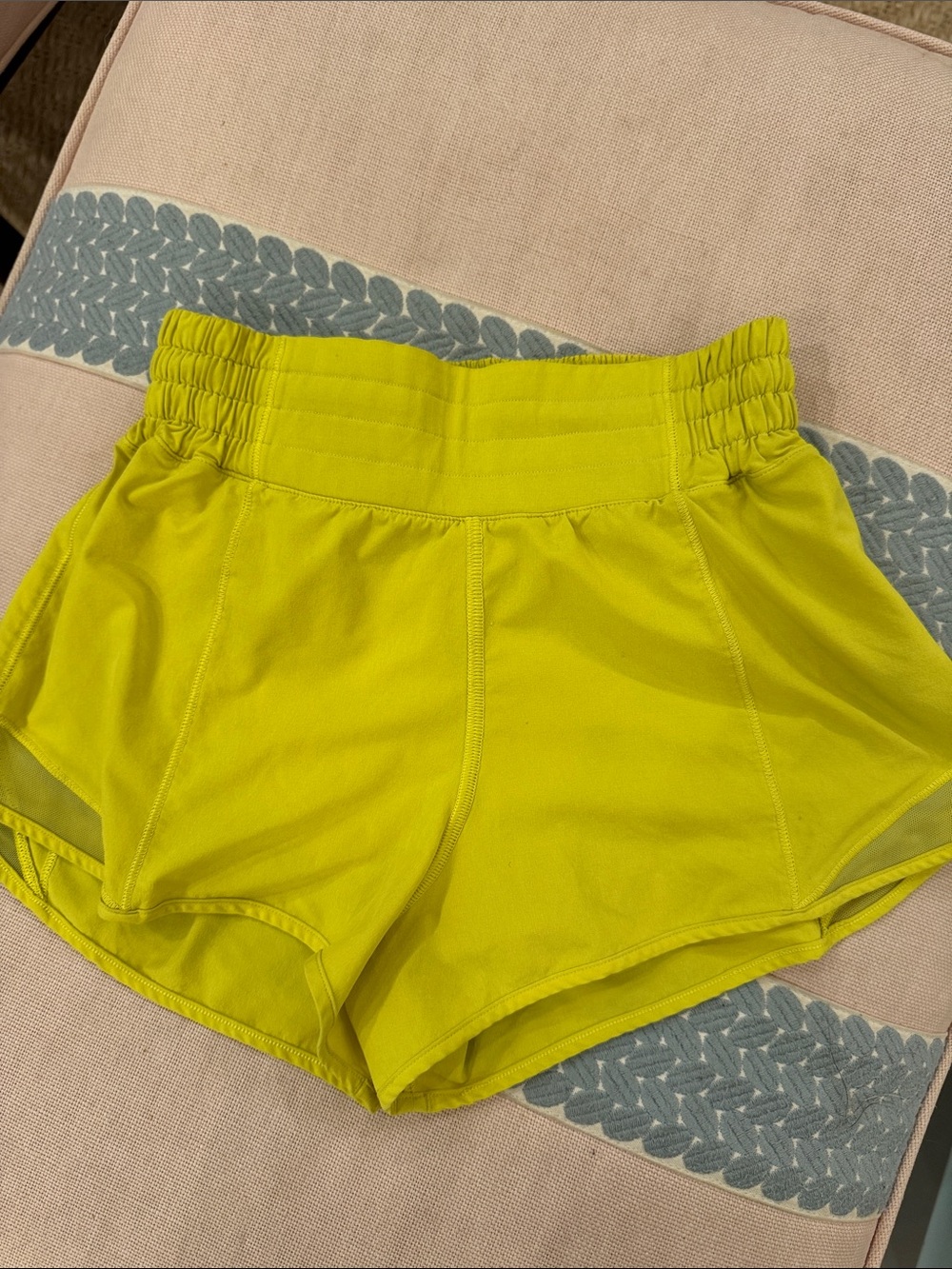 lululemon athletica Neon Yellow High-Rise Athletic Shorts